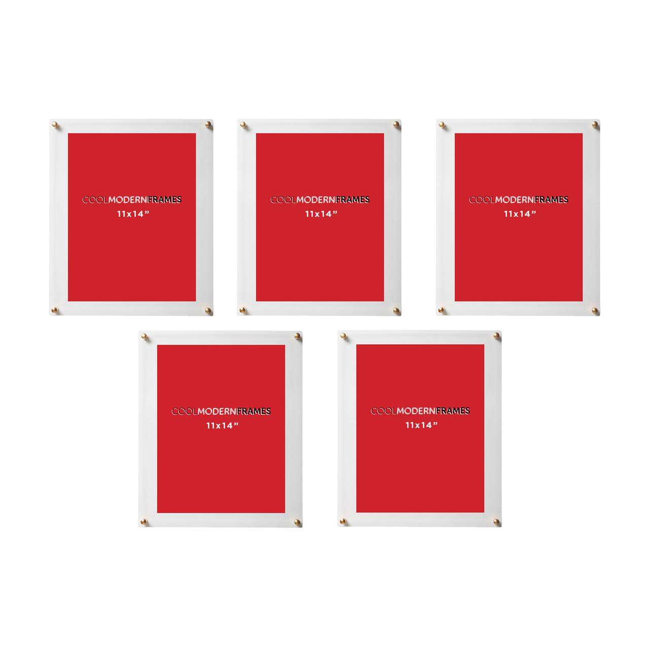 Cool Modern Frames 5 Pack Double Panel Acrylic Float Frames